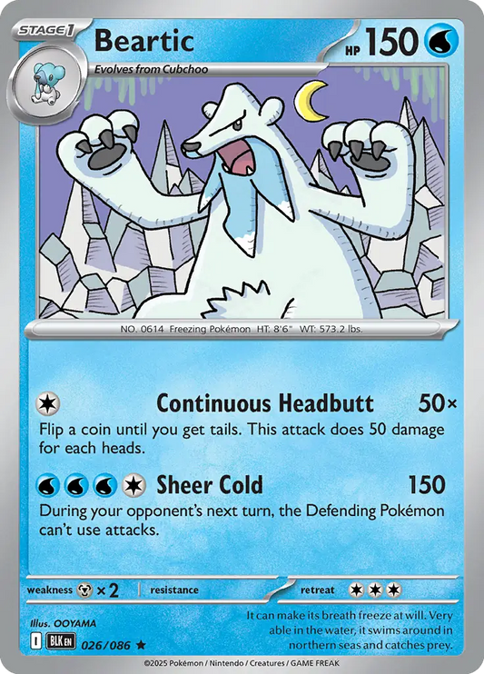 Beartic Holo Rare 026 - Black Bolt Pokesingles