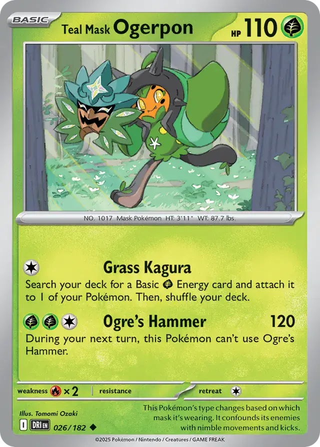 Teal Mask Ogerpon 026 - Destined Rivals Pokesingles