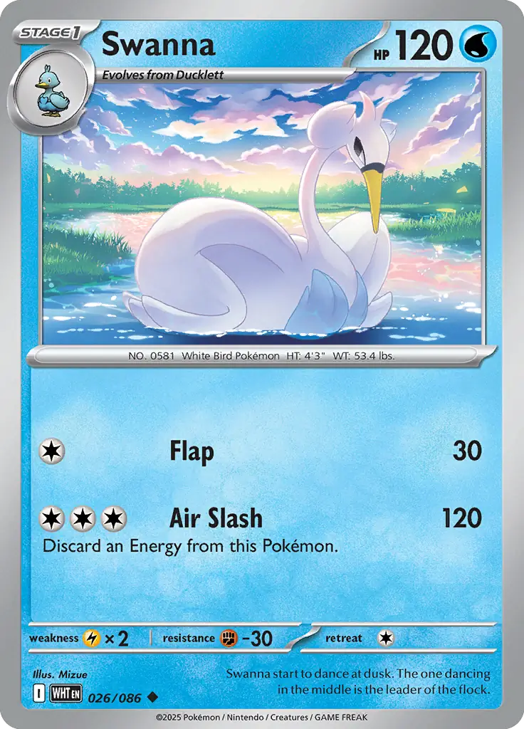 Swanna 026 - White Flare Pokesingles