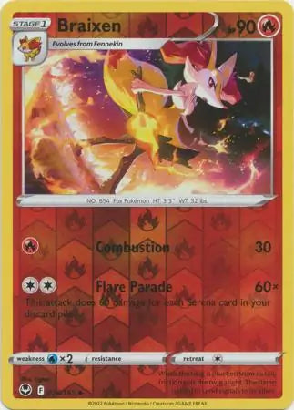 Braixen Reverse Holo 026, Silver Tempest | Sword & Shield, , 0.00 kr, Pokesingles. Kjøp pokemon kort til lave priser hos oss.