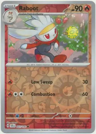 Raboot Reverse Holo 027 - Stellar Crown Pokesingles