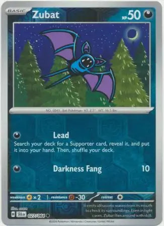 Zubat Reverse Holo 027 - Shrouded Fable Pokesingles