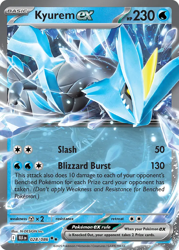 Kyurem ex 028 - Black Bolt Pokesingles