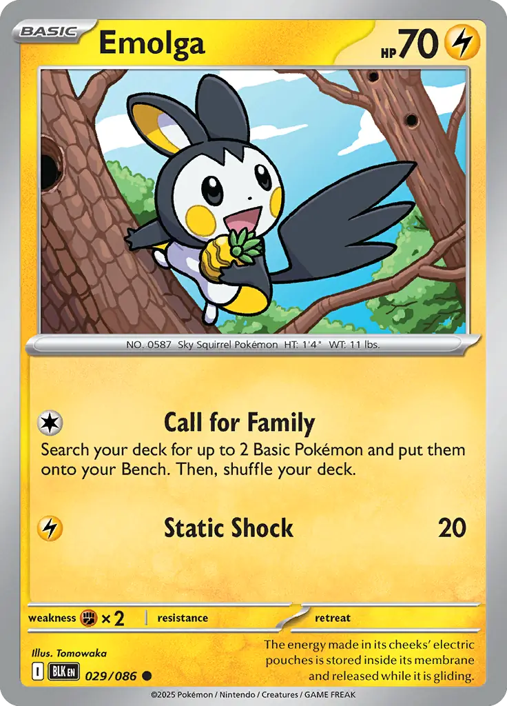 Emolga 029 - Black Bolt Pokesingles