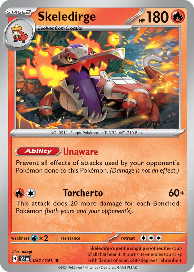 Skeledirge Holo Rare 031 - Surging Sparks Pokesingles
