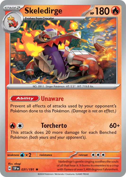 Skeledirge Holo Rare 031 - Surging Sparks Pokesingles