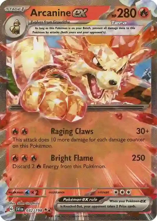 032 Arcanine ex, Scarlet & Violet Base, , 3.00 kr, Pokesingles. Kjøp pokemon kort til lave priser hos oss.