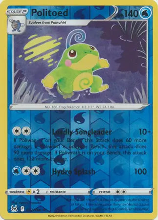 Politoed Reverse Holo 032, Lost Origin | Sword & Shield, , 0.00 kr, Pokesingles. Kjøp pokemon kort til lave priser hos oss.