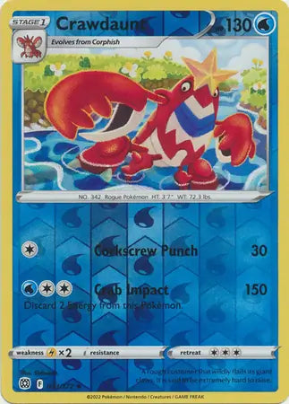 Crawdaunt Reverse Holo 033, Brilliant Stars | Sword & Shield, , 0.00 kr, Pokesingles. Kjøp pokemon kort til lave priser hos oss.