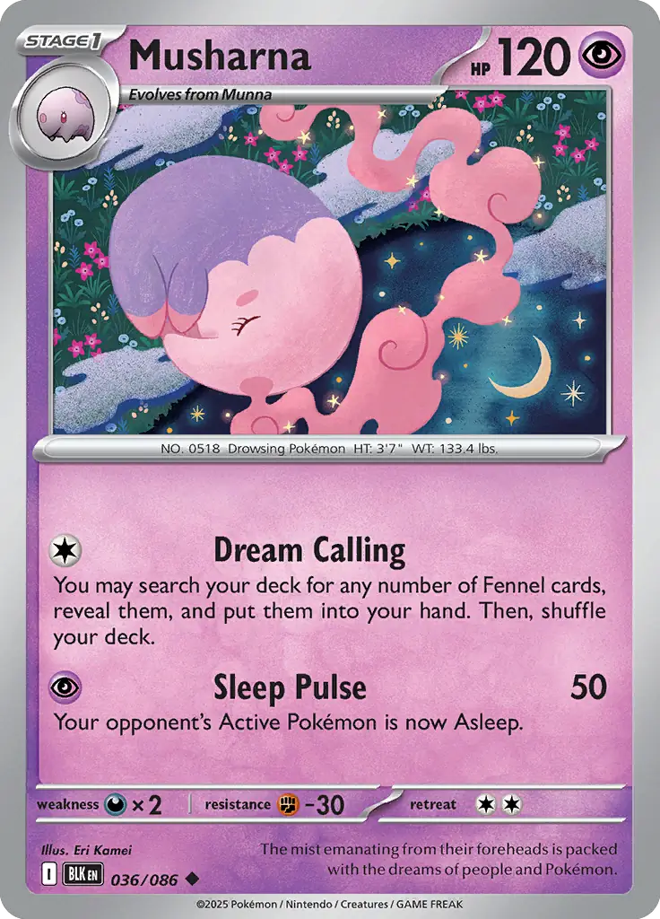 Musharna 036 - Black Bolt Pokesingles
