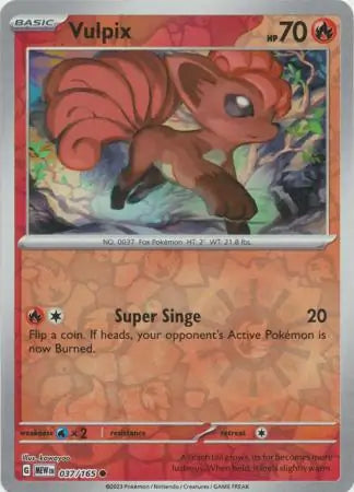 037 Vulpix Reverse Holo, 151 | Scarlet & Violet, reverse, 4.00 kr, Pokesingles. Kjøp pokemon kort til lave priser hos oss.
