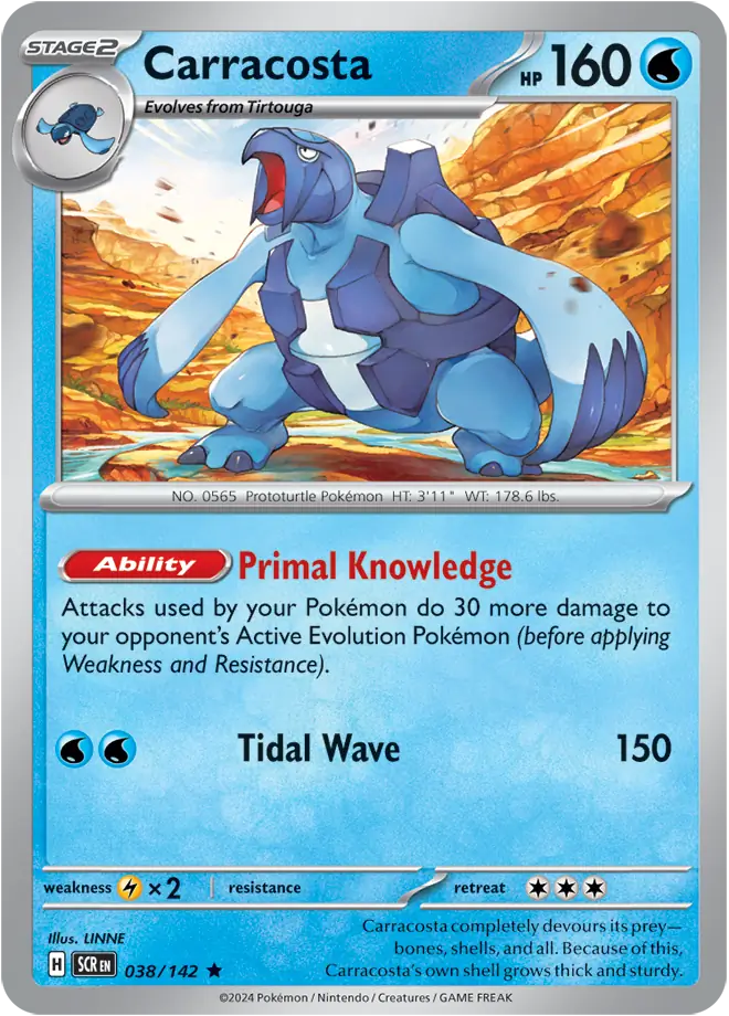 Carracosta Holo Rare 038 - Stellar Crown Pokesingles