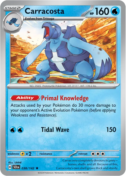 Carracosta Holo Rare 038 - Stellar Crown Pokesingles