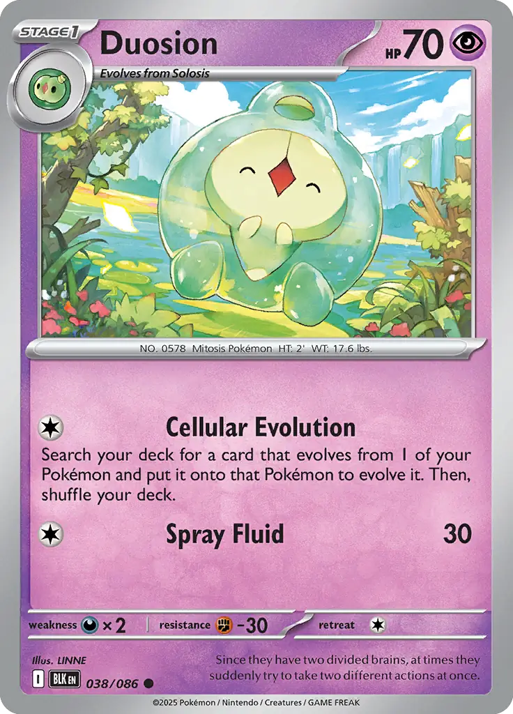 Duosion 038 - Black Bolt Pokesingles