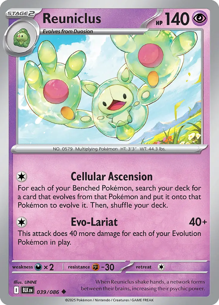 Reuniclus 039 - Black Bolt Pokesingles