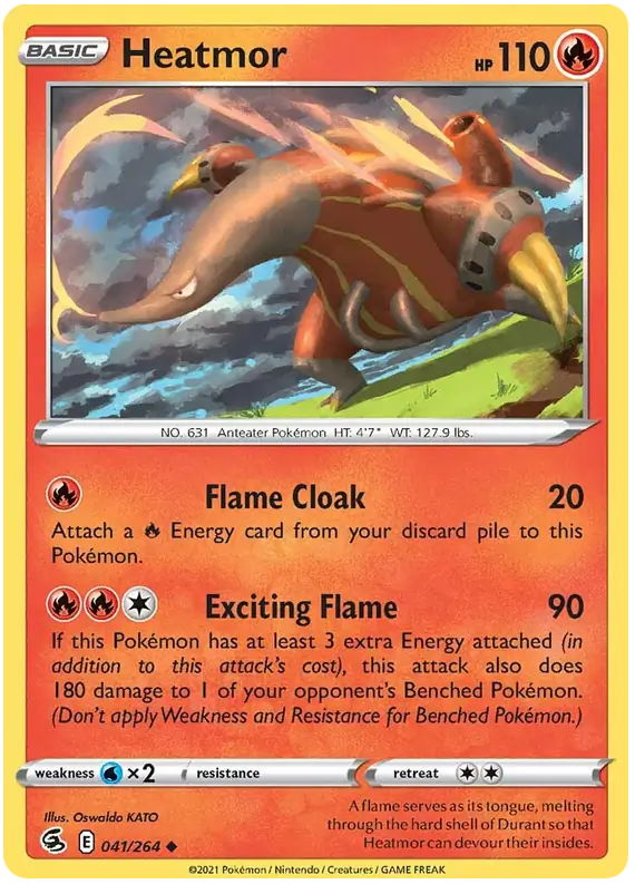 Heatmor 041, Fusion Strike | Sword & Shield, , 2.00 kr, Pokesingles. Kjøp pokemon kort til lave priser hos oss.