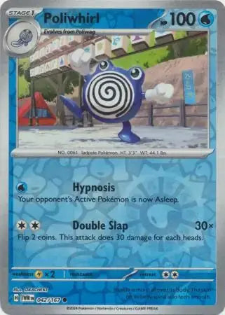Poliwhirl Reverse Holo 042, Twilight Masquerade | Scarlet & Violet, , 4.00 kr, Pokesingles. Kjøp pokemon kort til lave priser hos oss.