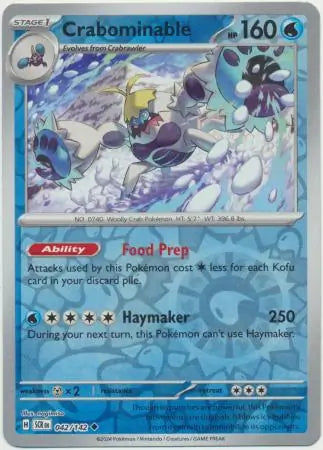 Crabominable Reverse Holo 042 - Stellar Crown Pokesingles