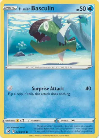 Hisuian Basculin 044, Lost Origin | Sword & Shield, , 0.00 kr, Pokesingles. Kjøp pokemon kort til lave priser hos oss.