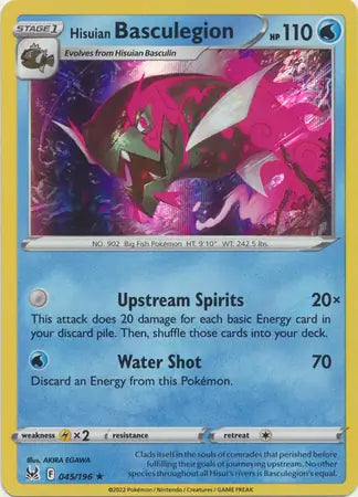 Hisuian Basculegion 045, Lost Origin | Sword & Shield, , 0.00 kr, Pokesingles. Kjøp pokemon kort til lave priser hos oss.