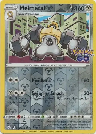46 Melmetal Reverse Holo, Pokemon Go | Sword & Shield, rare, 4.00 kr, Pokesingles. Kjøp pokemon kort til lave priser hos oss.