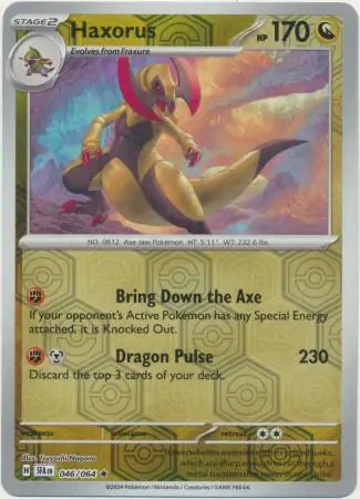 Haxorus Reverse Holo 046 - Shrouded Fable Pokesingles