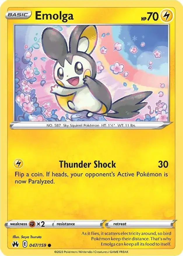 Emolga 047, Crown Zenith | Sword & Shield, , 0.00 kr, Pokesingles. Kjøp pokemon kort til lave priser hos oss.