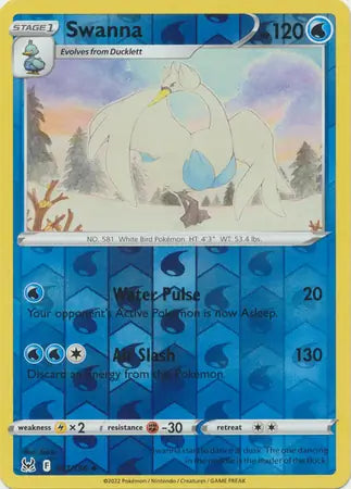 Swanna Reverse Holo 047, Lost Origin | Sword & Shield, , 0.00 kr, Pokesingles. Kjøp pokemon kort til lave priser hos oss.