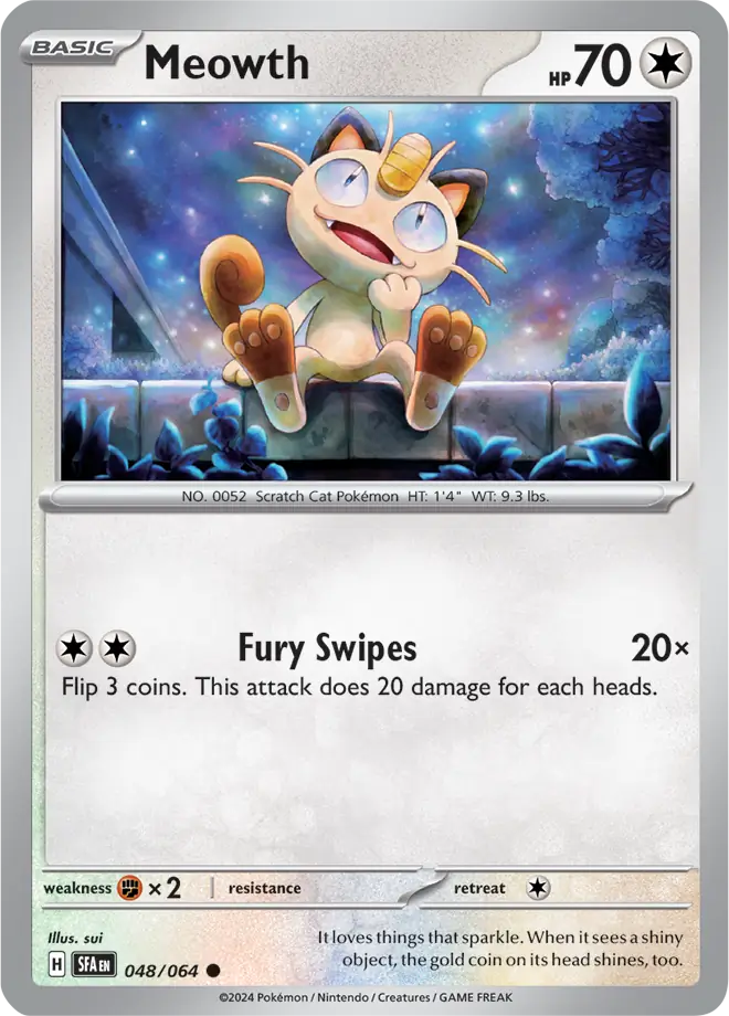 Meowth 048 - Shrouded Fable Pokesingles