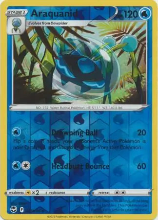 Araquanid Reverse Holo 048, Silver Tempest | Sword & Shield, , 0.00 kr, Pokesingles. Kjøp pokemon kort til lave priser hos oss.