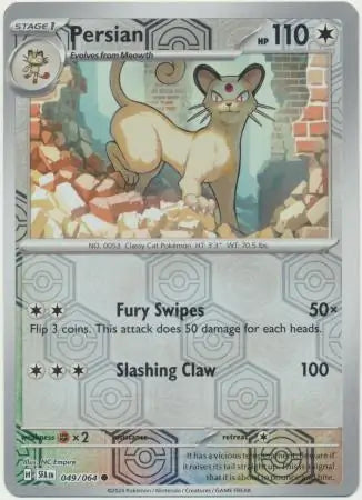 Persian Reverse Holo 049 - Shrouded Fable Pokesingles