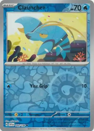 049 Clauncher - Reverse Holo, Scarlet & Violet Base, , 4.00 kr, Pokesingles. Kjøp pokemon kort til lave priser hos oss.