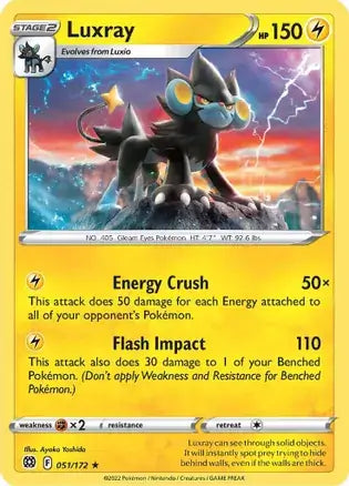Luxray 051, Brilliant Stars | Sword & Shield, , 0.00 kr, Pokesingles. Kjøp pokemon kort til lave priser hos oss.