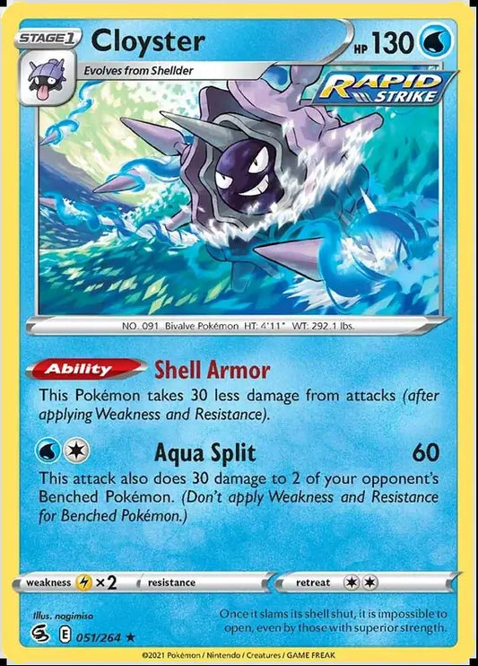 Cloyster 051, Fusion Strike | Sword & Shield, , 2.00 kr, Pokesingles. Kjøp pokemon kort til lave priser hos oss.