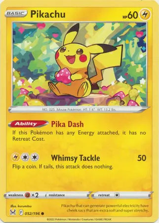 Pikachu 052, Lost Origin | Sword & Shield, , 0.00 kr, Pokesingles. Kjøp pokemon kort til lave priser hos oss.