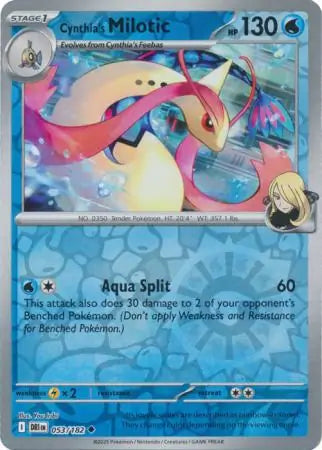 Cynthia's Milotic Reverse Holo 053 - Destined Rivals Pokesingles