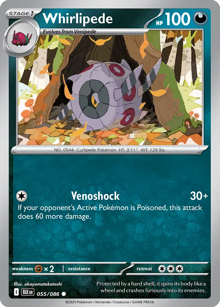 Whirlipede 055 - Black Bolt Pokesingles