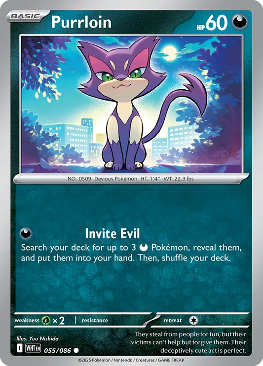 Purrloin 055 - White Flare Pokesingles