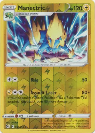 Manectric Reverse Holo 055, Lost Origin | Sword & Shield, , 0.00 kr, Pokesingles. Kjøp pokemon kort til lave priser hos oss.