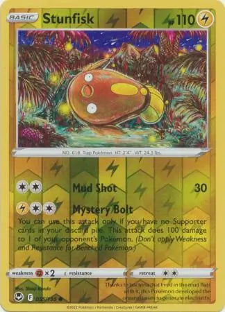 Stunfisk Reverse Holo 055, Silver Tempest | Sword & Shield, , 0.00 kr, Pokesingles. Kjøp pokemon kort til lave priser hos oss.