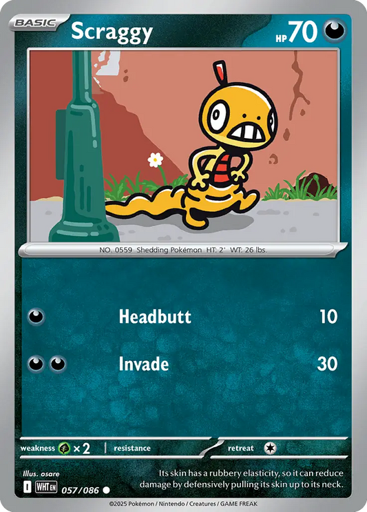 Scraggy 057 - White Flare Pokesingles