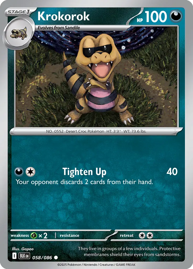 Krokorok 058 - Black Bolt Pokesingles