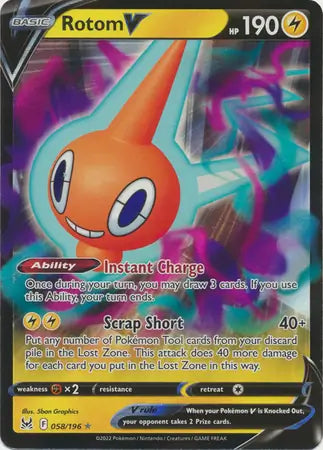 Rotom V 058, Lost Origin | Sword & Shield, , 0.00 kr, Pokesingles. Kjøp pokemon kort til lave priser hos oss.