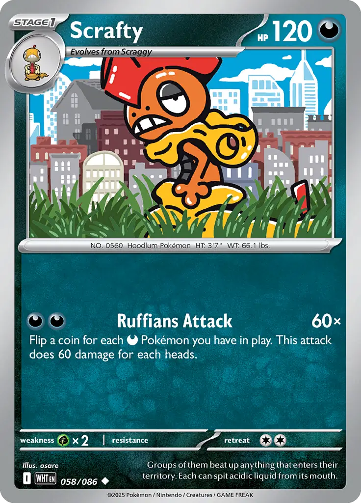Scrafty 058 - White Flare Pokesingles