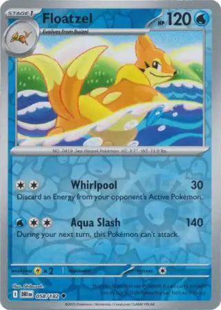Floatzel Reverse Holo 058 - Destined Rivals Pokesingles