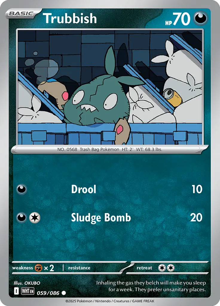 Trubbish 059 - White Flare Pokesingles