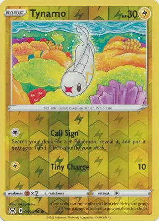 Tynamo Reverse Holo 059, Lost Origin | Sword & Shield, , 0.00 kr, Pokesingles. Kjøp pokemon kort til lave priser hos oss.