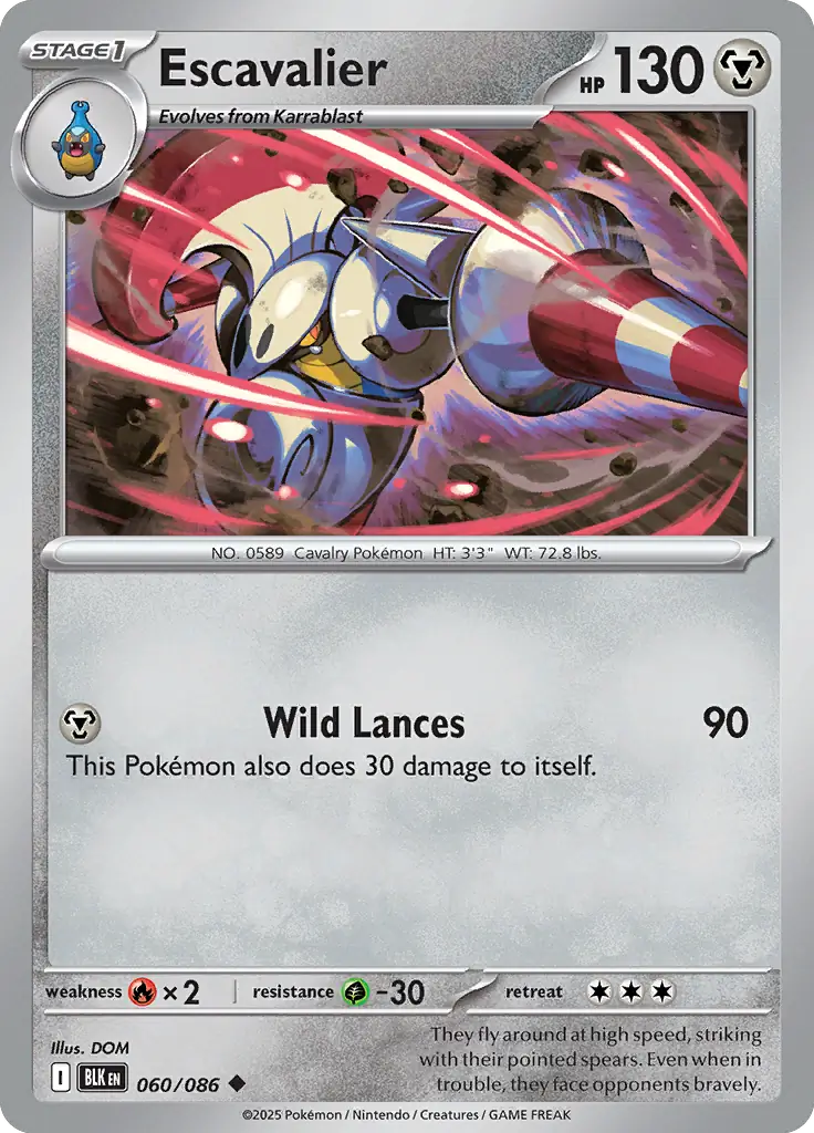 Escavalier 060 - Black Bolt Pokesingles