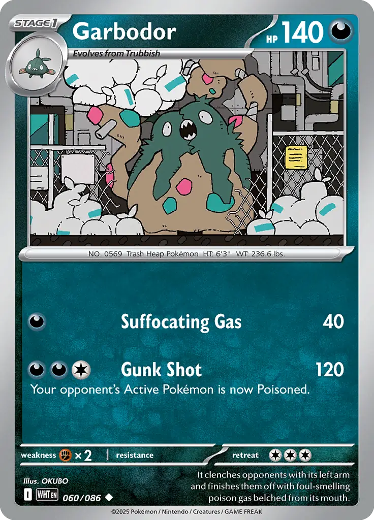 Garbodor 060 - White Flare Pokesingles