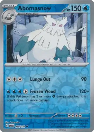 Abomasnow Reverse Holo 060 - Destined Rivals Pokesingles